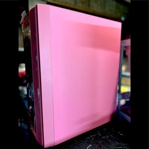 DIYPC Rainbow-Flash-F4-P Pink USB 3.0 Steel / Tempered Glass